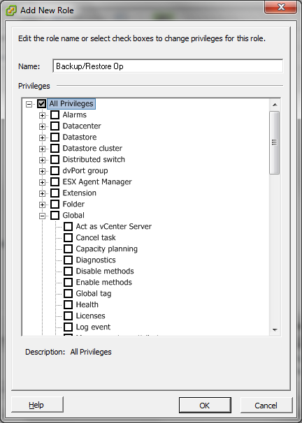 Add New Role dialog.