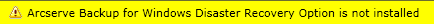 Node Disaster Recovery Alert message.