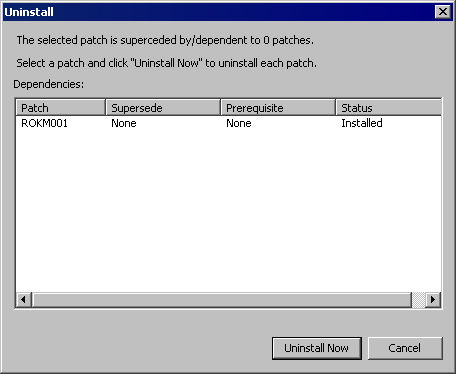 APM--Uninstall Dependencies