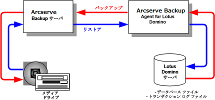 CA ARCserve Backup と Lotus Domino の関係