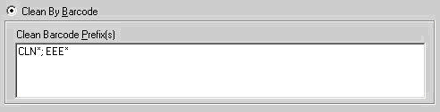 Library Options dialog:Clean by Barcode field.