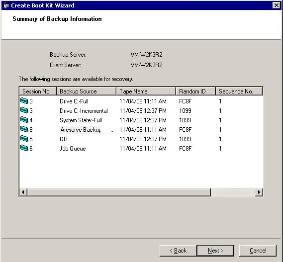 验证必须恢复的可用会话列表
