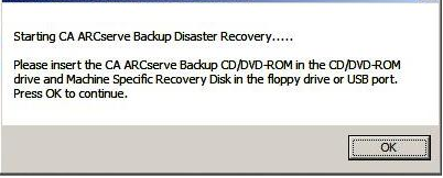 插入 CA ARCserve 介质