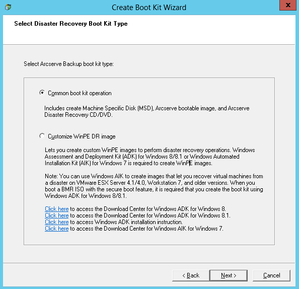 Arcserve Backup For Windows Disaster Recovery Option