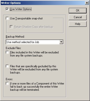 編寫器選項對話方塊