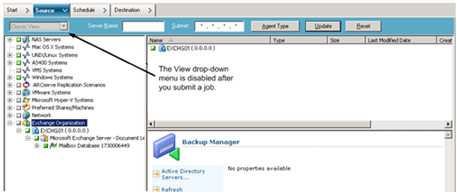 Job Status Manager: The view drop-down menu is disabled after you submit a job.