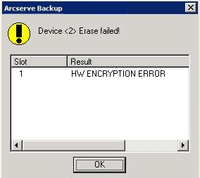 arcserve error failed to create a bare document