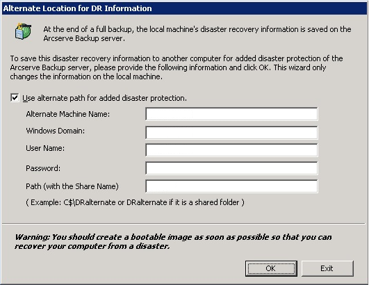 set-up-alternate-locations-with-the-disaster-recovery-wizard