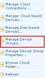 Device Manager - Configure Groups shortcut.
