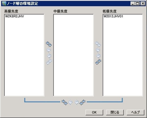 ［ノード層の環境設定］ダイアログ ボックス