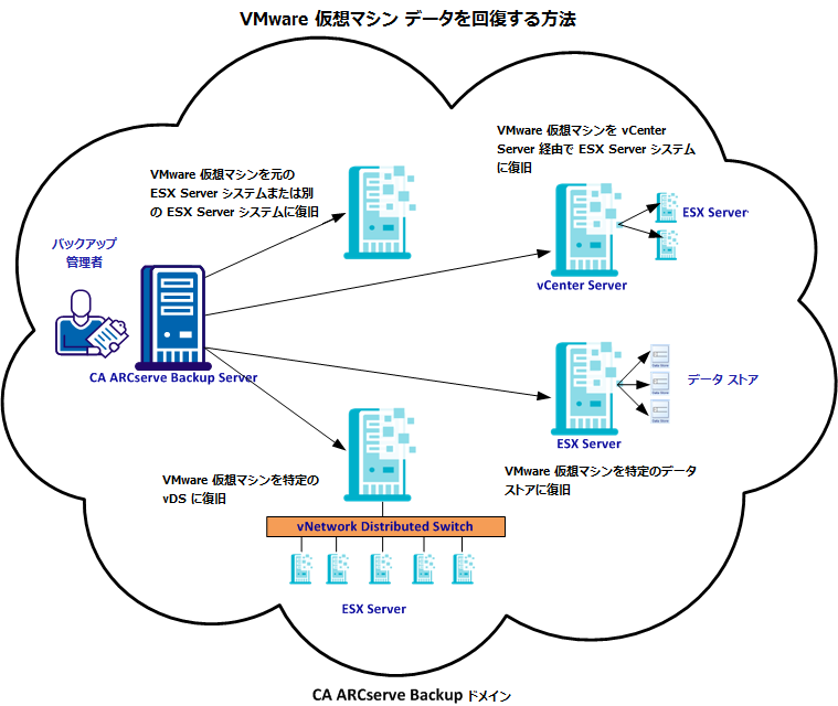 VMware 仮想マシン データの回復