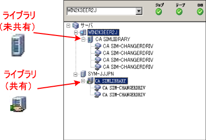 Illustration:Device Manager displays shared and not shared libraries.