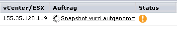 Spalte "Job" auf der Ansicht "Knoten" Klicken Sie auf die Phase, um das Dialogfeld "Statusüberwachung der Sicherung" zu öffnen.
