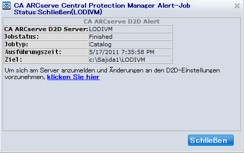 Details "Alert-Bericht"