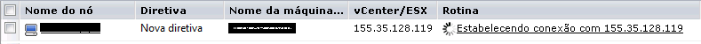 O campo Tarefa na tela Nó para a tarefa do Virtual Standby em andamento será realçado. Clique neste link para abrir o Monitor de status do Virtual Standby.