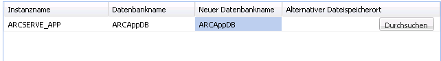 Anwendungswiederherstellung - SQL 9 - An einem alternativen Speicherort wiederherstellen - Instanz