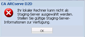 D2D APM-Stagingserverfehler