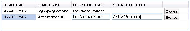 Application Recovery - SQL 9 Restore to Alternative Location - Instance
