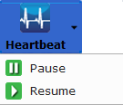 Pause and Resume Heartbeat on the the Toolbar.