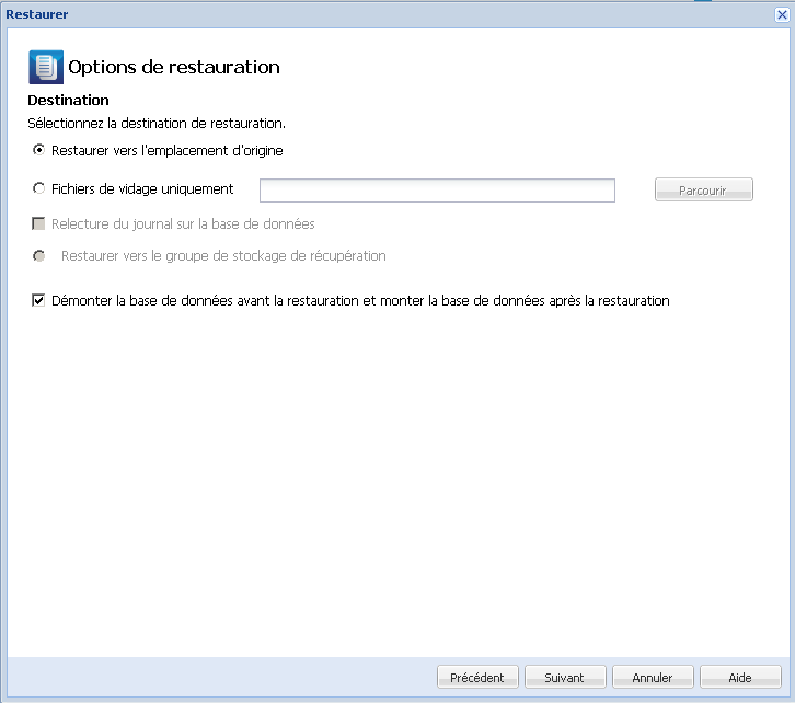 Récupération d'application - Exchange 3