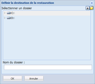 Récupération d'application - SQL 4 : fichier de vidage uniquement, recherche dans un dossier