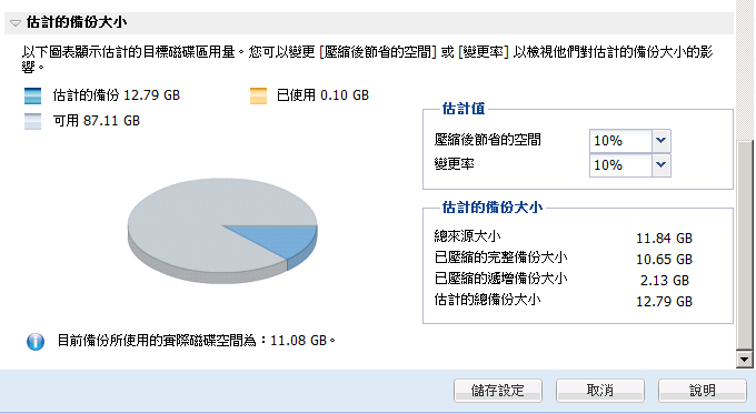 備份空間計算器