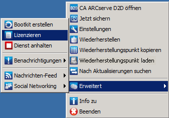 Taskleistensymbol - Lizenzieren