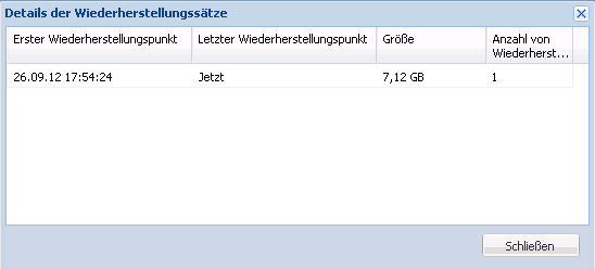 Jetzt sichern - Schutzeinstellungen