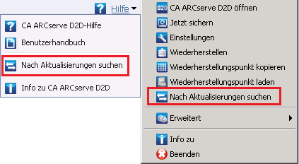 Suche nach Aktualisierungen