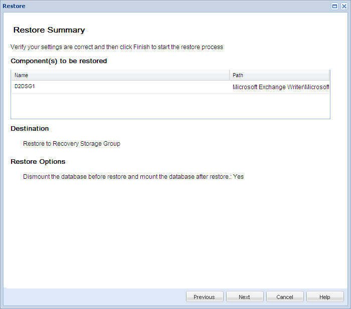 Application Recovery - Exchange 4