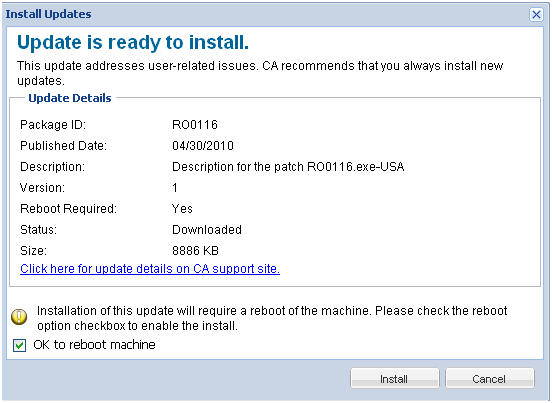 CA ARCserve D2D r16.5 Update 1