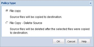 File Copy Policies - Policy Type