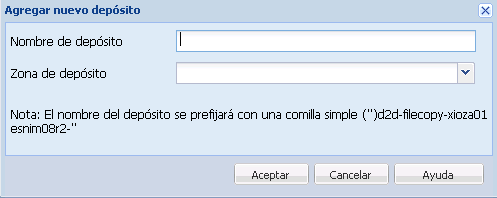 Configuración de la nube - Nuevo depósito 1