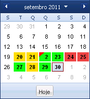 Calendário - Ponto de recuperação