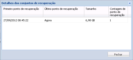 Fazer backup agora - Configurações de proteção