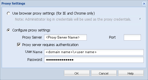 D2D Proxy Settings