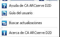 Menú Ayuda