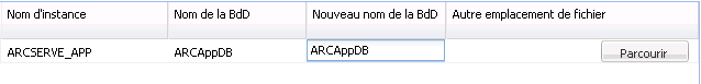 Récupération d'application - SQL 9 : restauration vers un autre emplacement - Instance