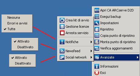 Icone di accesso rapido