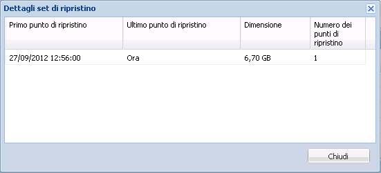 Esegui backup - Impostazioni di protezione