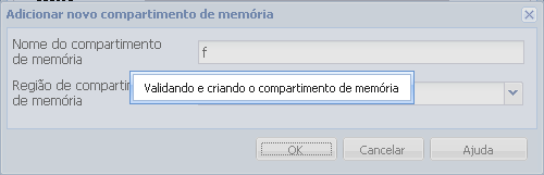Configuração de nuvem - novo compartimento de memória 2