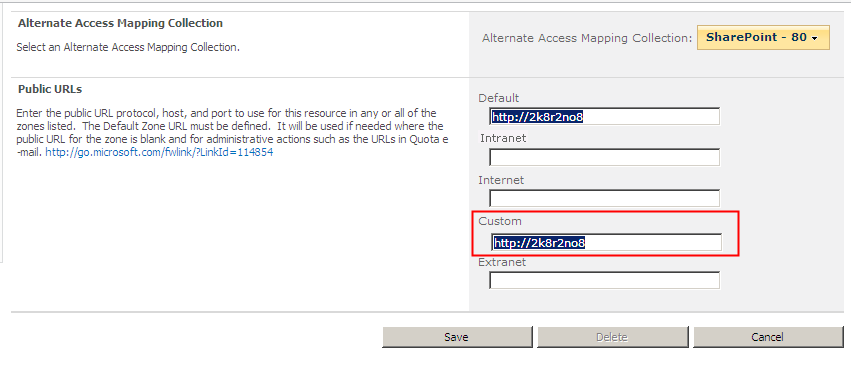 Configurar URL pública en el réplica para que coincida con el master