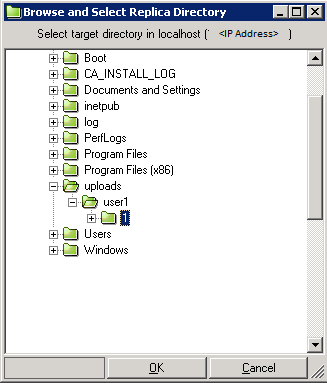 browse replica folder