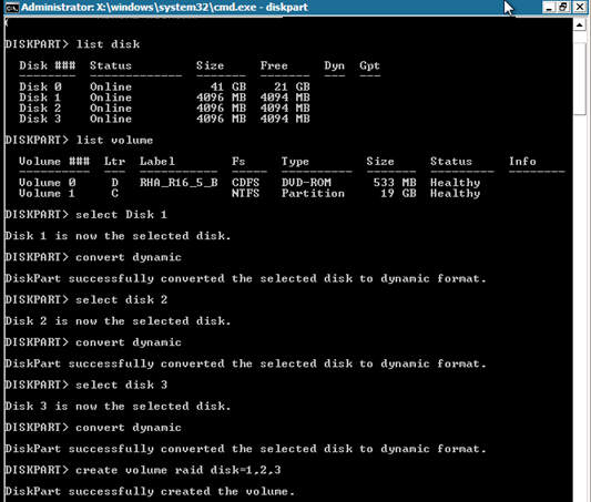 diskpart convert dynamic コマンド