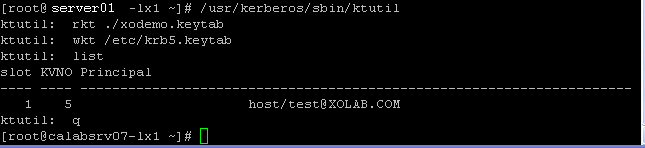 合併到單一檔案的 keytab 檔案的範例