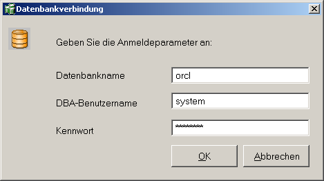 Verbindung mit der Oracle-DB