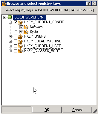 Registry Keys on the Master