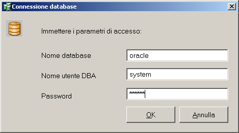 Connessione db Oracle