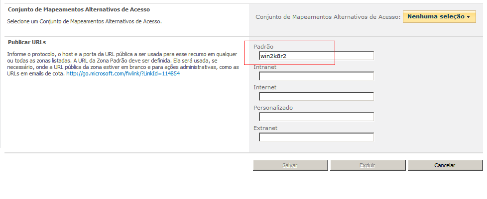 Definir URL público na réplica para fazer correspondência com o do mestre