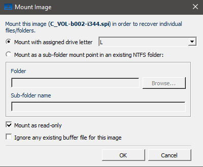 Mount Restore Restore Files Using the Right Click Options